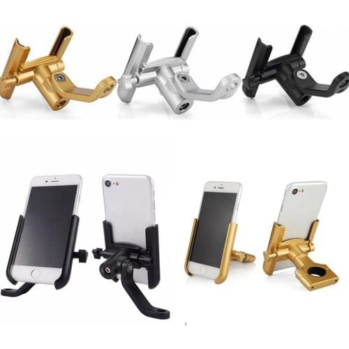 Full Aluminium Alloy Mobile Phone Holder Stands For Bicycle Motorcycle Metal Mountain Bike Road Bike Phone Holder