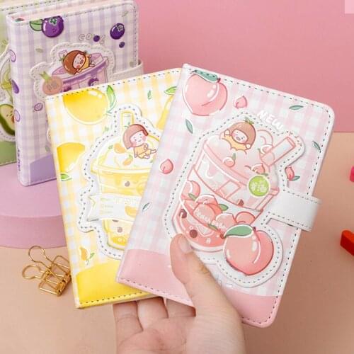 A6 Portable Cute Large Magnetic Buckle Notebook Kawaii Note Books Handbook DIY Painting Recording School Stationery Supply