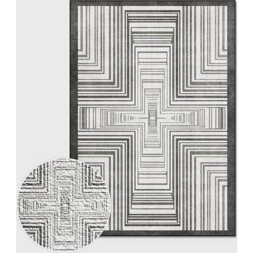 Family Decorative Carpet Washable Geometric Printed Parlor Floor Mat Modern Home Carpets For Living Room Bedroom Large Area Rugs