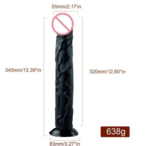 Super Huge Dildos Medical PVC 34*5.5cm Suction Cup Male Artificial Penis Dick Woman Masturbator Adult Sex Toys Dildos For Woman