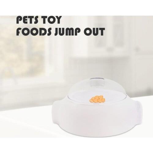 Pets Supplies Dog Food Launcher Ground Food Feeder Pet Snack Training Catapult Tools Electric Jump Intelligence Training Toys