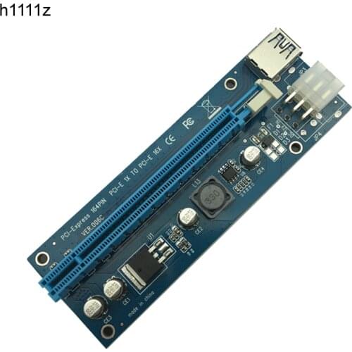 VER006C Riser Card 1x to 16x PCI Express PCI-E Extender USB 3.0 Cable SATA to 6Pin IDE Power for Bitcoin Mining Miner Antminer