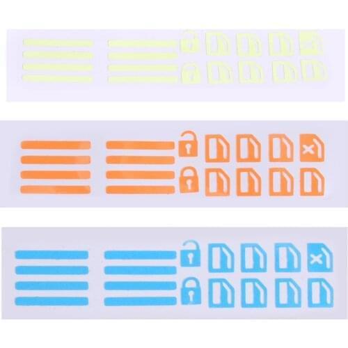VODOOL 1PCS Universal Car Door Sticker Window Lift Button Stickers Decals Luminous nLuminous Styling Green Orange Blue