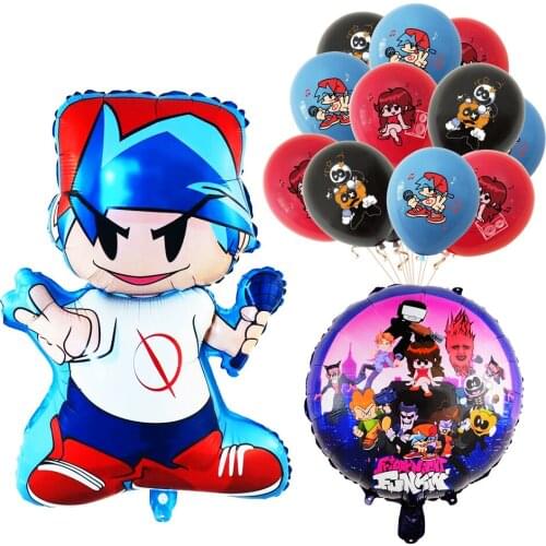 Friday Night Funkin Boyfriend Game Theme Foil Balloons Party Supplies Birthday Party Decorations Latex Balloon Toys for kids