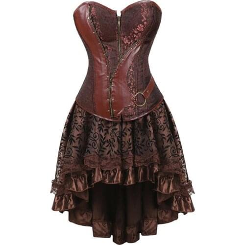 Gothic Womens Carnival Corset Dress Steampunk Renaissance Vintage Lace Burlesque Party Jurken Goth Showgirl Cosplay Costume