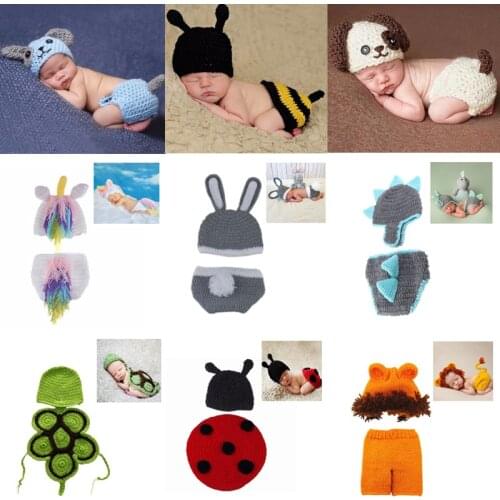 11 Styles Girls Boys Crochet Knit Costume Elephant Baby Many Role Play Photography Clothing