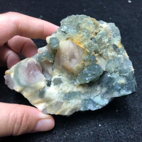 278.5gNatural green crystal and pink fluorite mineral restoration wheel vein teaching specimen stone decoration technology