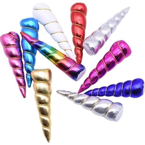 3/6pcs Cute Unicorn Horn Unicorn Hair Accessories Unicorn Horn For Horse No Hair Bows Clip DIY Unicorn Birthday Party Decoration