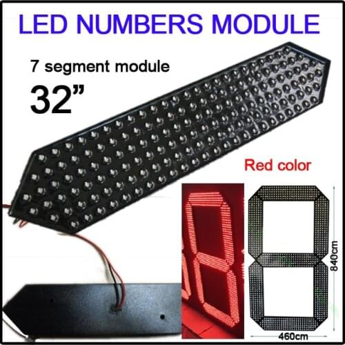 32" red color digita numbers module,7 segment ,High brightness led chip,led countdown display,led score,remote control