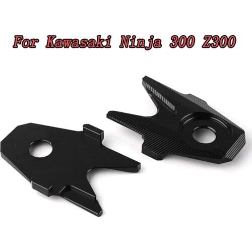 Motorcycle Accessories CNC Aluminum Alloy Chain Adjuster Positioning Indicator Decorative Cover For Kawasaki Ninja 300 Z300