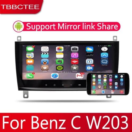 Android 2 Din Car radio Multimedia Video Player auto Stereo GPS MAP For Mercedes Benz C Class W203 2004~2007 Media Navi