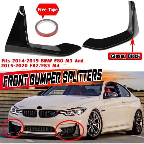 Pair Car Front Bumper Splitter Lip Diffuser Body Kit For BMW F80 M3 F82 F83 M4 2014-2020 Spoiler Aprons Guard Protector Cover