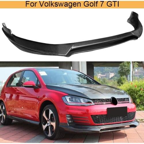Car Front Bumper Lip Spoiler For Volkswagen VW Golf 7 VII GTI 2014-2017 Non Standard Front Bumper Lip Spoiler Carbon Fiber