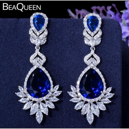 Серьги с камнями BeaQueen China At AliExpress