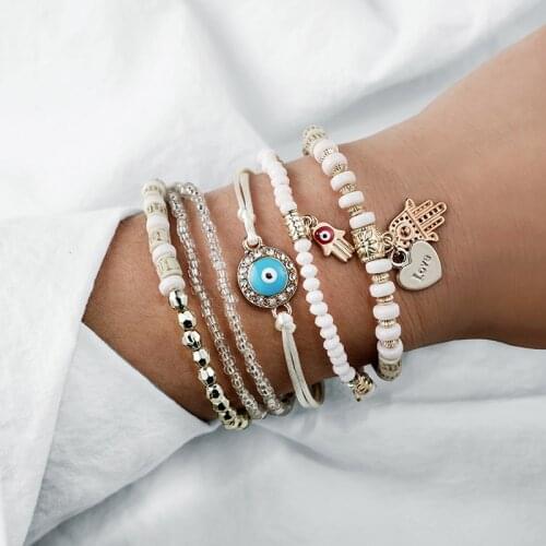 Evil Eye Bracelet Charms Women Jewelry Pulseras Mujer Sieraden Chain Lgbt Accessories Matching Bracelets for Girls Schmuck