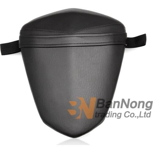 Black PU Leather Motorcycle Rear Passenger Cushion Pillion Seat For Yamaha YZF-R1 R1 2009-10-11-12-13-2014