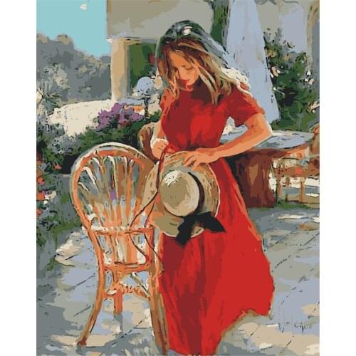 Aqua Love Oil Painting By Number Set On Canvas 40x50cm No Frame Set Acrylic Paint For Adults Picture Drawing Color By Numbers