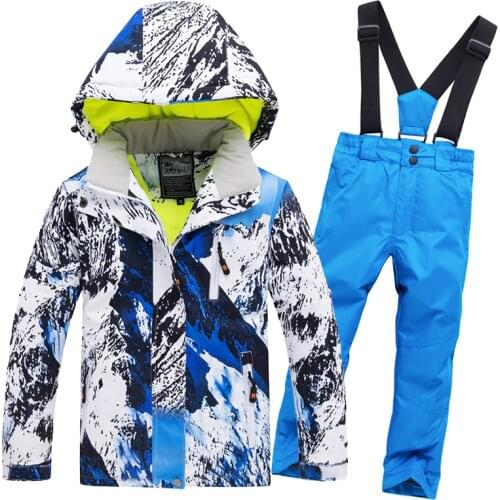 Kids Winter Ski Suit Windproof Waterproof Children Outdoor Warm Sport Suit Girls And Boy Snow Set Pants Jacket Winter Skiing