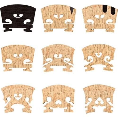 High-end violin bridge U-Type Ebony Insert Violin Bridge Tool Fits 4/4 3/4 Violin DIY String Accessories factory wholesale