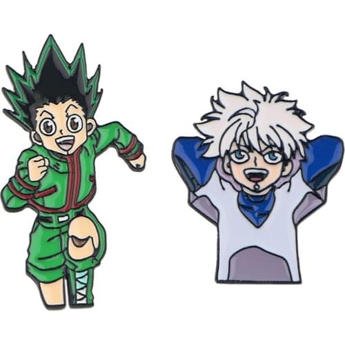 K2438 Hunter Anime Enamel Pin Brooches Cartoon Creative Metal Brooch Pins Denim Hat Badge Collar Jewelry Gift