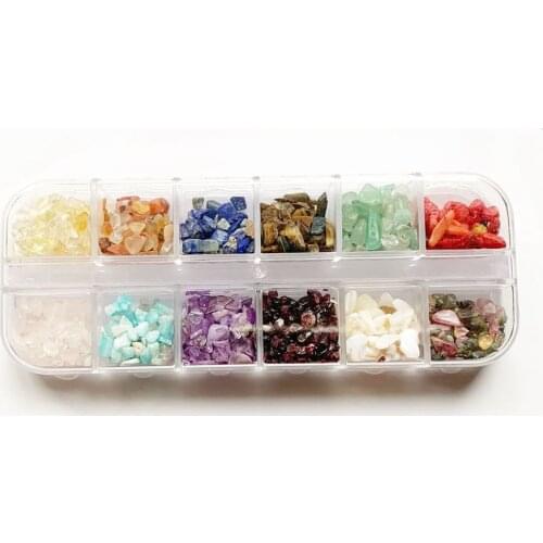 Quartz Crystal Natural Stone Beads Chips Jewelry Handmade Healing Stones Crystals for DIY Nail Jewelry Findings Accessories