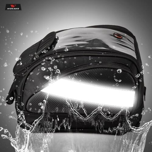 WOSAWE Magnet Motorcycle Fuel Tank Bags Waterproof Helmet Bag Borsa Serbatoio Moto Motocross Travel Luggage with Phone GPS Bag