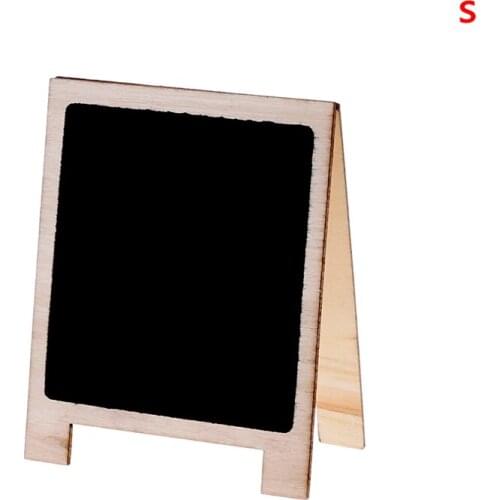 Desktop Writing Boards Wood Tabletop Chalkboard Double Sided Blackboard Message Board Stationery Office Supplies Size S