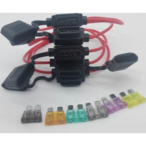 Wholesale 10pcs medium In-line inline Car blade Fuse Holder ATC/ ATO Automotive Waterpoof car fuse socket free shipping