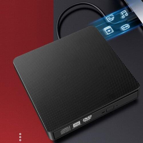 Laptop Portable Mobile USB3.0+TypeC Leather External One-Line Dual-Purpose DVD Burner Drive DVD-RW Write