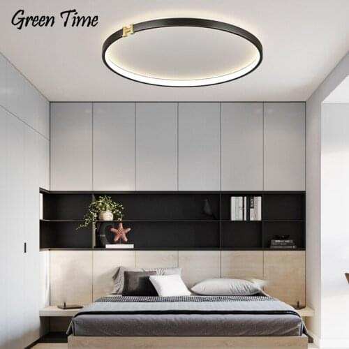 Black Modern Led Ceiling Light For Living room Dining room Bedroom Study room Indoor Led Ceiling Lamp Metal Fixtures 110V 220V