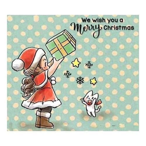 Girl Transparent Silicone Rubber Stamp And Metal Die Sheet Cling Scrapbooking DIY Cute Pattern Photo Album