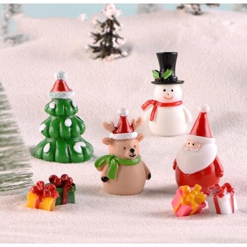Christmas Accessories Snowman Santa Claus Desk Accessories Christmas Tree Figurine Home Decoration