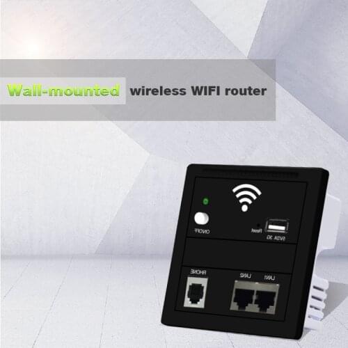 150Mbps in Wall WiFi Access Point Wireless Socket AP for Hotel WiFi Project Support AC Management RJ45 RJ11 WPS Encryption
