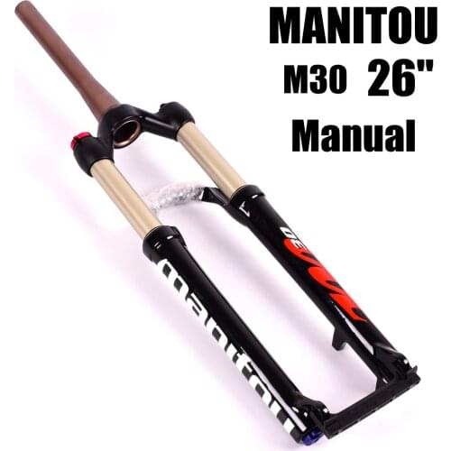 MANITOU M30 Bicycle front fork oil-gas MTB Bike Suspension 26-inch cone tube ABS adjustment remote lock Ultra light 1.7kg