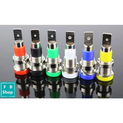 1pcs High quality 4mm banana plug pure copper high current panel safety socket wiring panel socket test socket