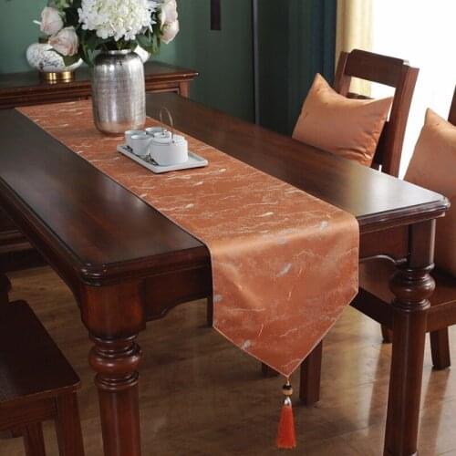 High-grade Luxury Table Runners New Chinese Style DIning Table Shoe Cabinet Covers Tassels Table Cloth Wedding Party Decoration