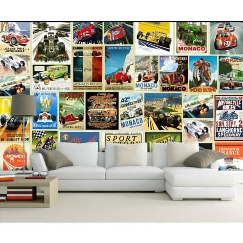 Custom papel DE parede infantil, restore ancient ways to cool the car for children room sofa TV vinyl papel DE parede