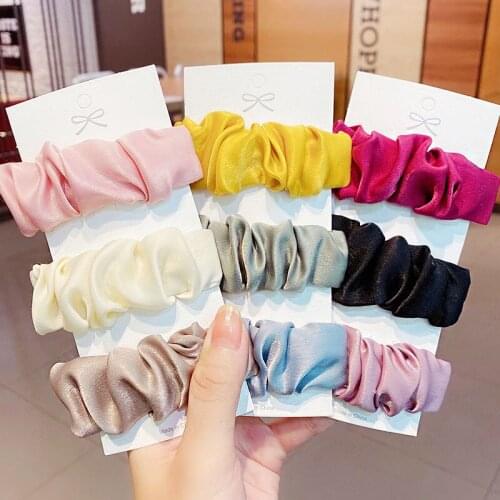 2021 New Spring Women Elegant Colorful Folds Cloth Barrettes Sweet Hair Clips Headband Simple Hairpins Fashion Hair Accessories