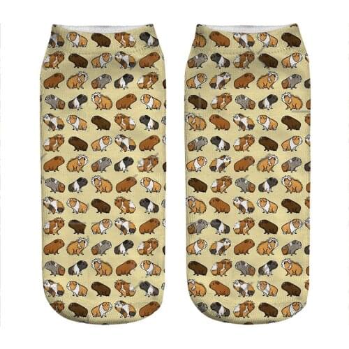 2021 Womens socks kawaii Guinea Pig Procession Printed Socks Woman harajuku Happy Funny Novelty cute girl gift Socks for women