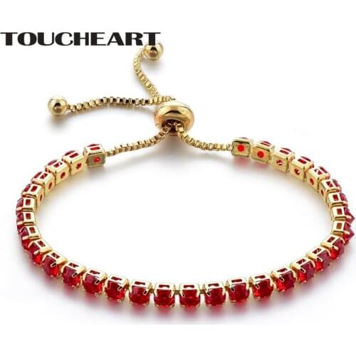 TOUCHEART Cubic Zirconia Bracelet For Women Handmade Bracelets&Bangles Charm Jewelry Making Stainless Steel Bracelets SBR190082
