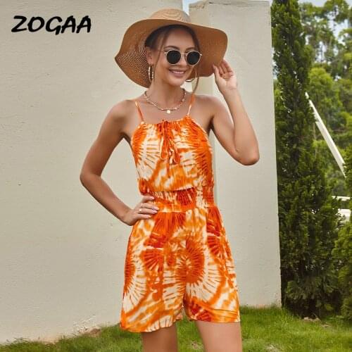 ZOGAA Rompers Playsuits Women Summer New Hot Sale Sexy Fashion Suspender Jumpsuit Sexy Patchwork Casual Chic Female Clothing