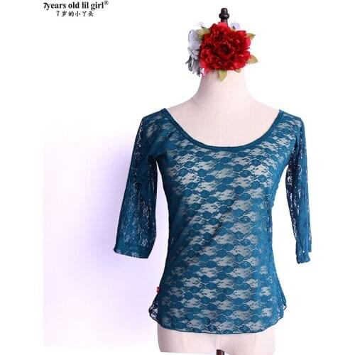 Belly Dance Top Ats Tribal Lace Choli Long Sleeve Womens Costume DP63