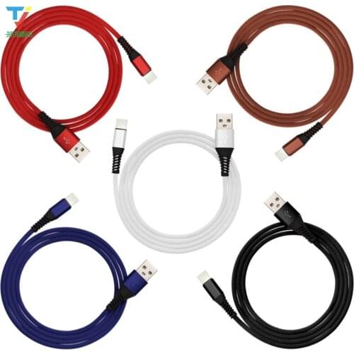 100pcs/lot Breakproof braided cable Type C Micro 8Pin USB Cable For iPhone iPad iPod For Samsung Lenovo Android cloth Cables