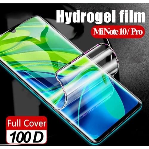 100D Glass For xiaomi mi 10 lite Hydrogel Film mi note 10 Soft Glass Screen Protector Mi 10 Youth Xiaomi Note10 mi 10t pro lite