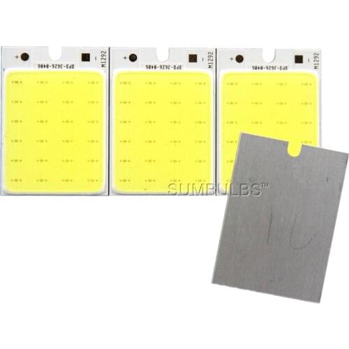 5PCS 2W COB LED Light 36*26mm Rectangle Shape DC 12V LED Bulb 6500K Cold White for DIY Auto Lamp 12V Work Lights House Lighting