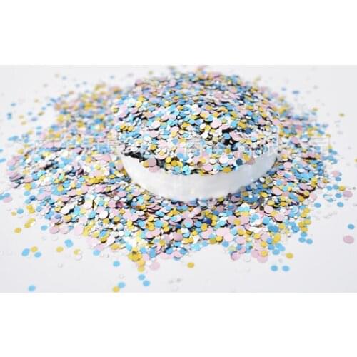 500Gram/lot Round Glitter Purple Gold Rose colors Shiny Metallic Nail Art Resin Slime Decoden Supplies 1mm2mm3mm Mixed YMP-08