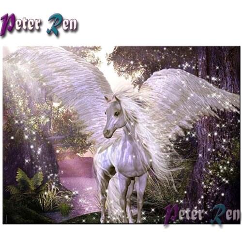 5d Cartoon Diamond Painting Angel horse diamond Embroidery full Square/round Mosaic Picture Rhinestone Handmade Childrens gifts