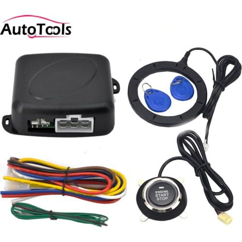 Auto Car Alarm Engine Start Stop with RFID Lock 12v Keyless Entry start System Autostart