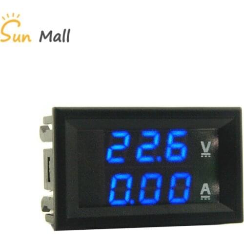DC 100V 10A Blue Blue 0.28inch LED Digital Voltmeter Ammeterolt Ampere Meter Amperemeter Voltage Indicator