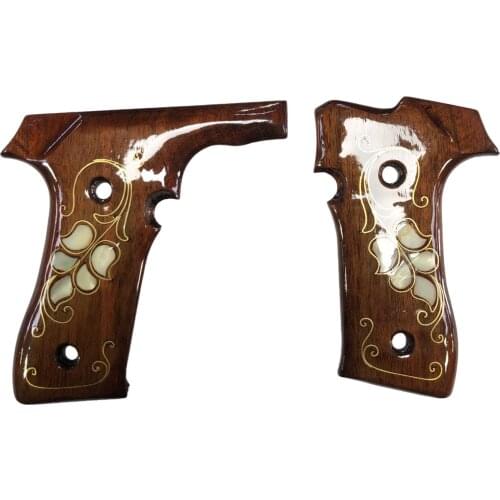 Zigana T Compatible Pearl Inlaid Embroidered Wooden Grip